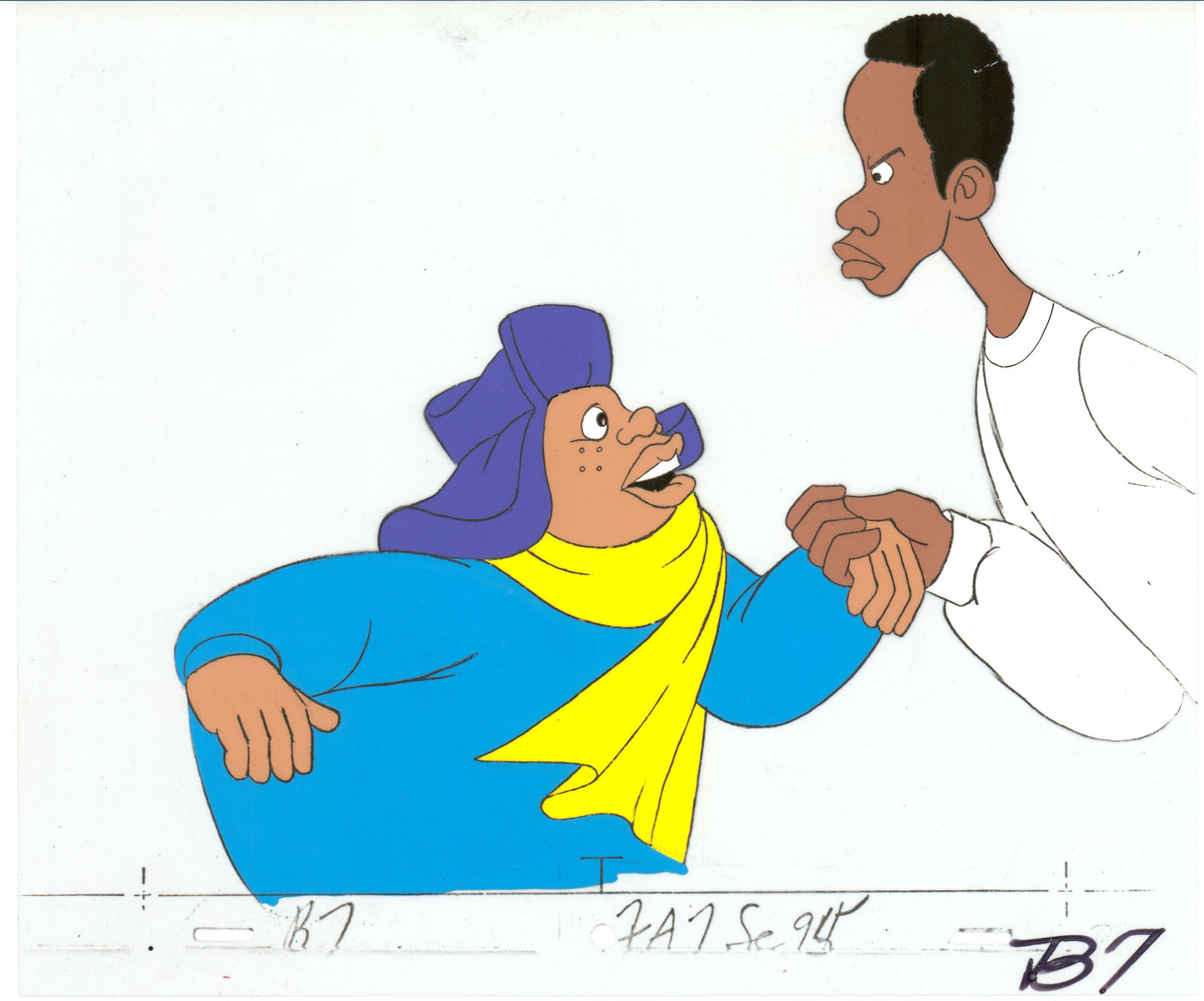 Fat Albert & the Gang Production Animation Cel Used to Make the Filmation Cartoon 1972-75 b2017