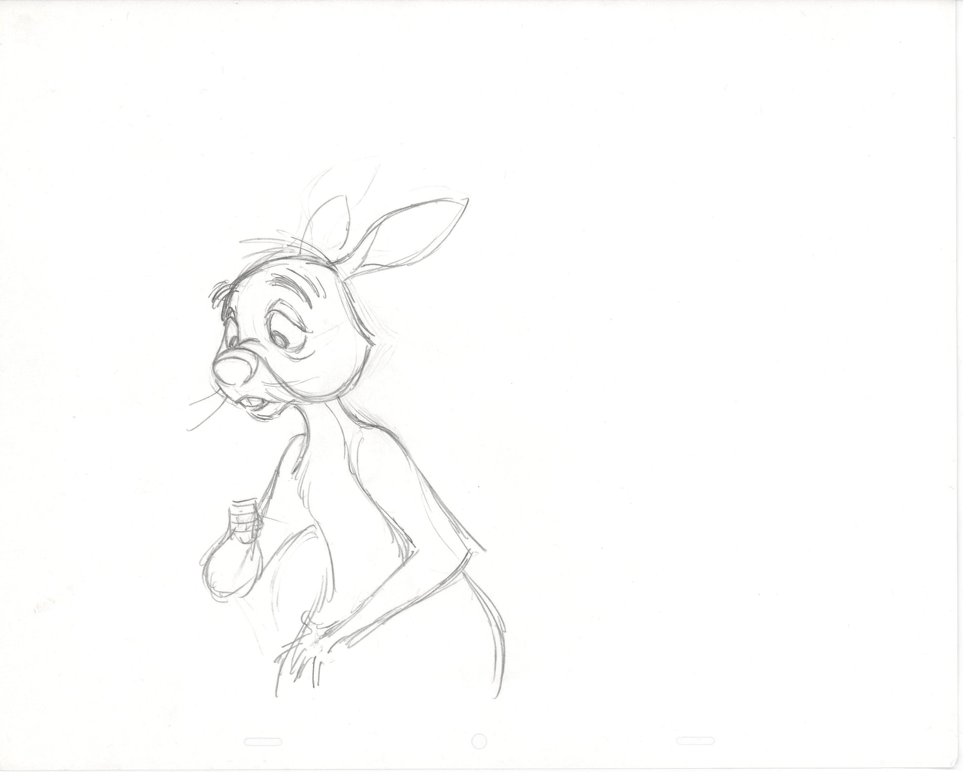 Winnie the Pooh Rabbit Walt Disney Production Animation Cel Drawing b3 ...