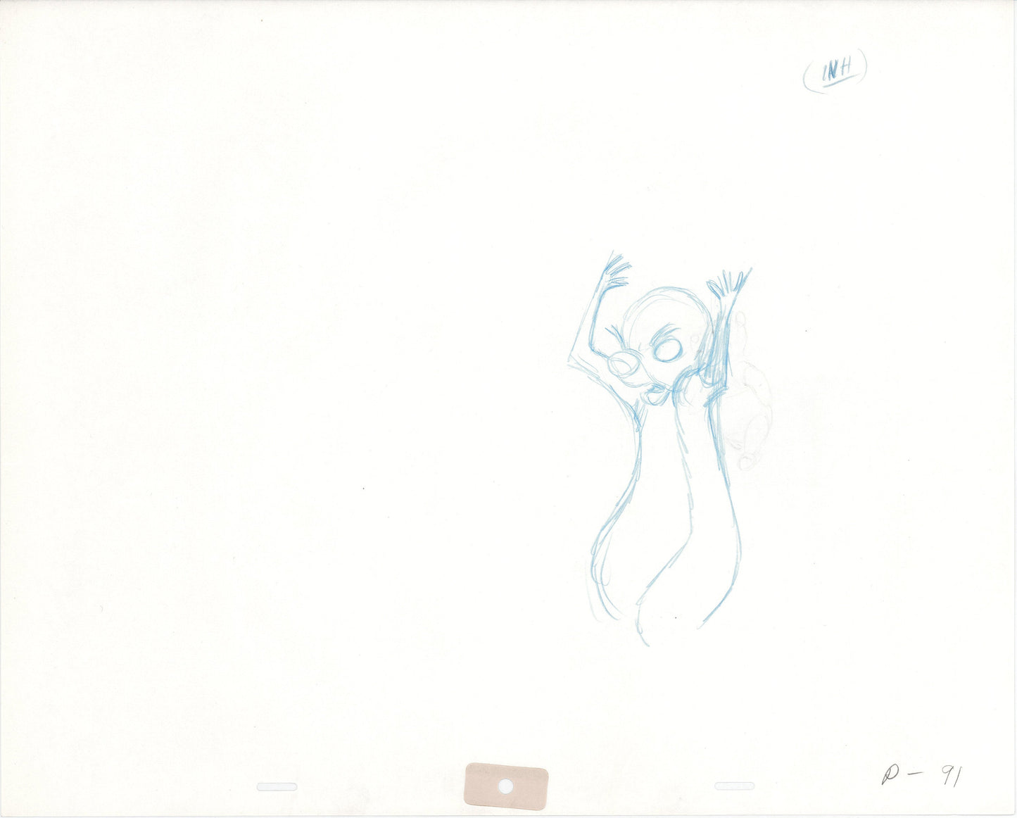 Winnie the Pooh Rabbit Walt Disney Production Animation Cel Drawing b3226 with Dialogue!