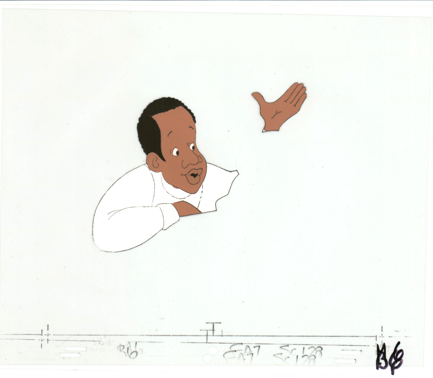 Fat Albert & the Gang Production Animation Cel Used to Make the Filmation Cartoon 1972-75 b2038