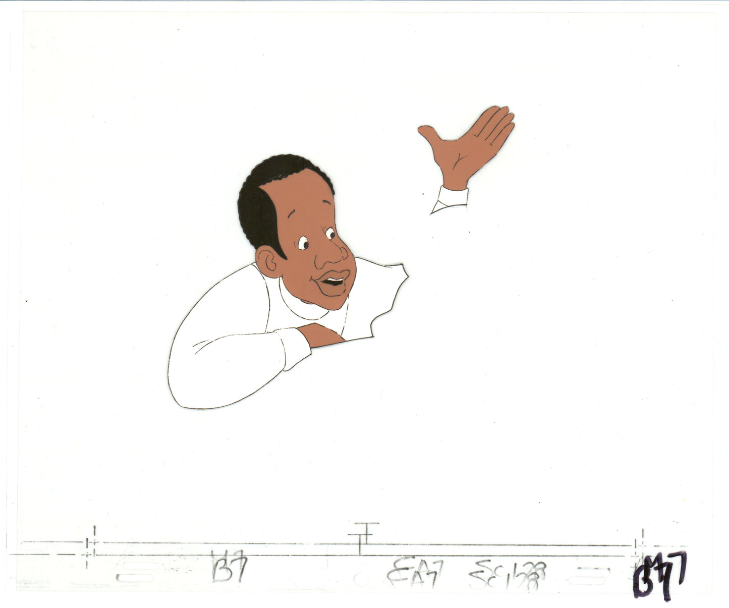 Fat Albert & the Gang Production Animation Cel Used to Make the Filmation Cartoon 1972-75 b2039