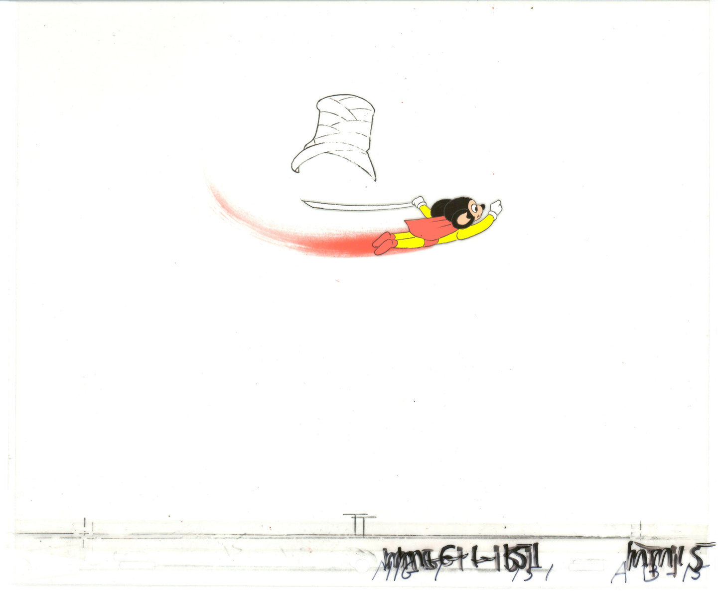 Mighty Mouse Cartoon Production Animation Cel Setup from Filmation Anime 1979-80 B2001