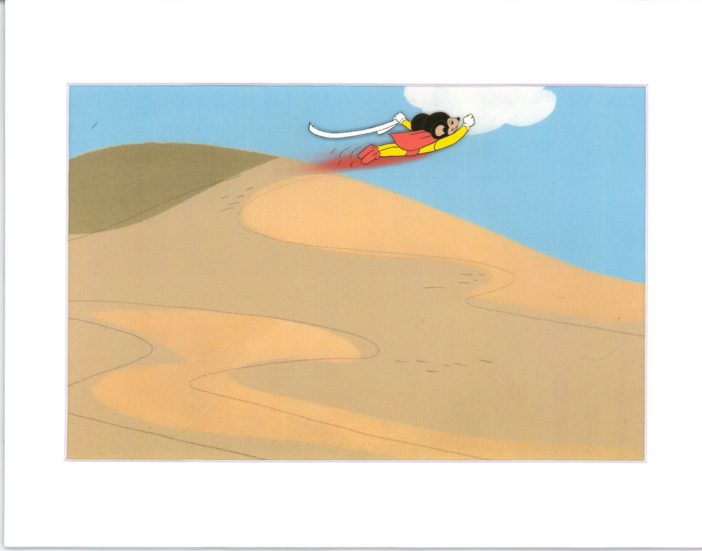 Mighty Mouse Cartoon Production Animation Cel Setup from Filmation Anime 1979-80 B2015