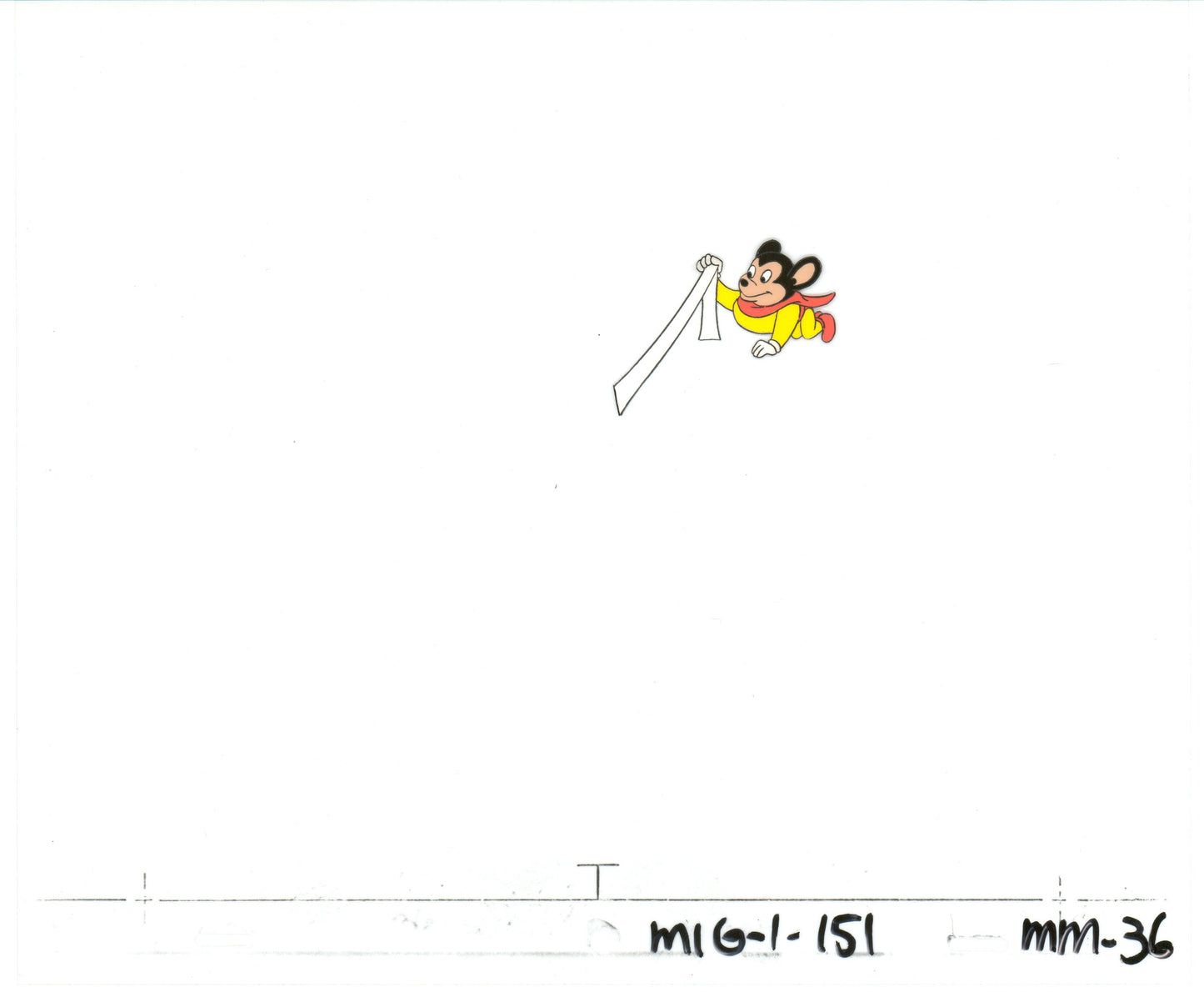 Mighty Mouse Cartoon Production Animation Cel Setup from Filmation Anime 1979-80 B2016