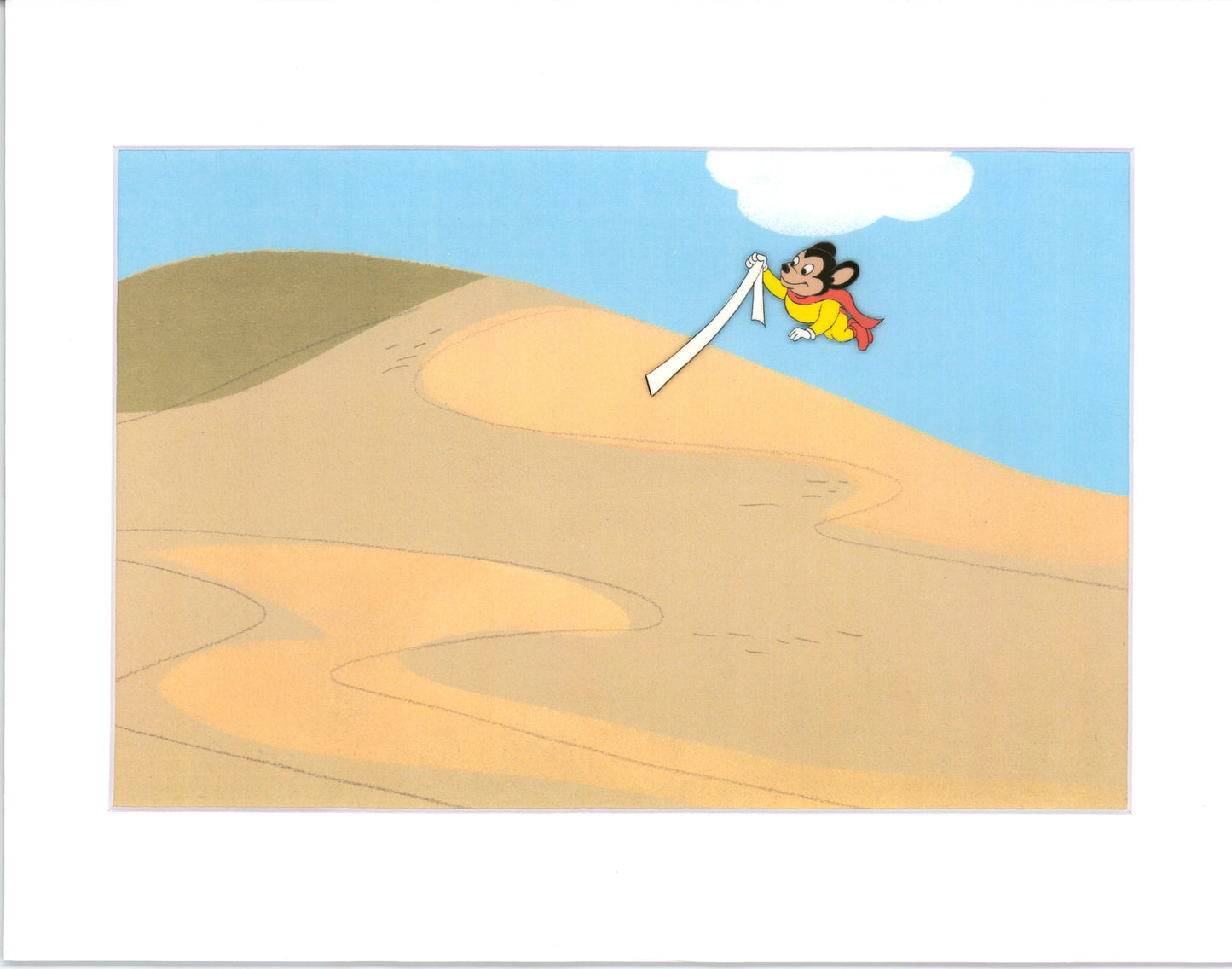 Mighty Mouse Cartoon Production Animation Cel Setup from Filmation Anime 1979-80 B2017