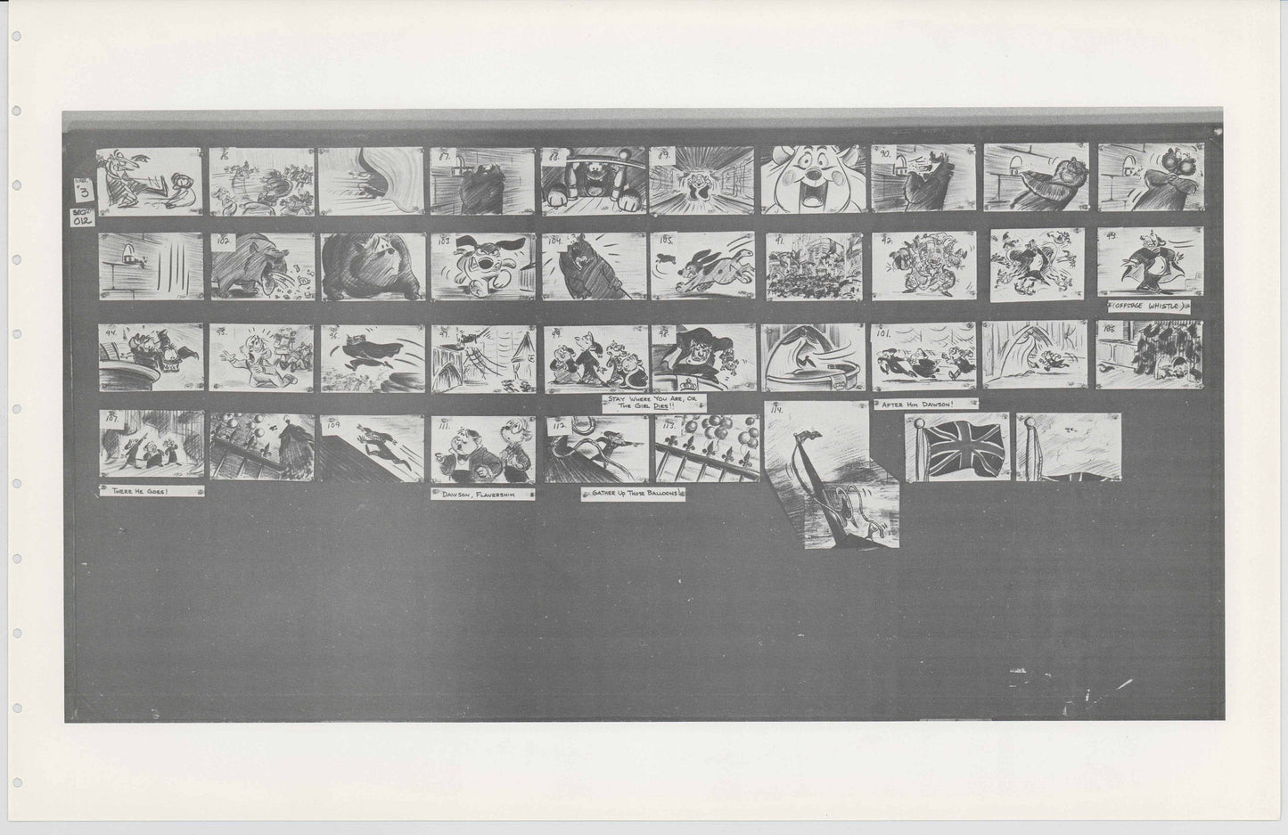 Great Mouse Detective Walt Disney Production Animation Storyboard Sheet 1986 267