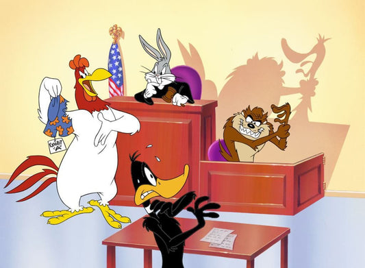 Bugs Bunny Foghorn Taz Daffy Legal Briefs Warner Brothers Limited Edition Animation Cel of 100