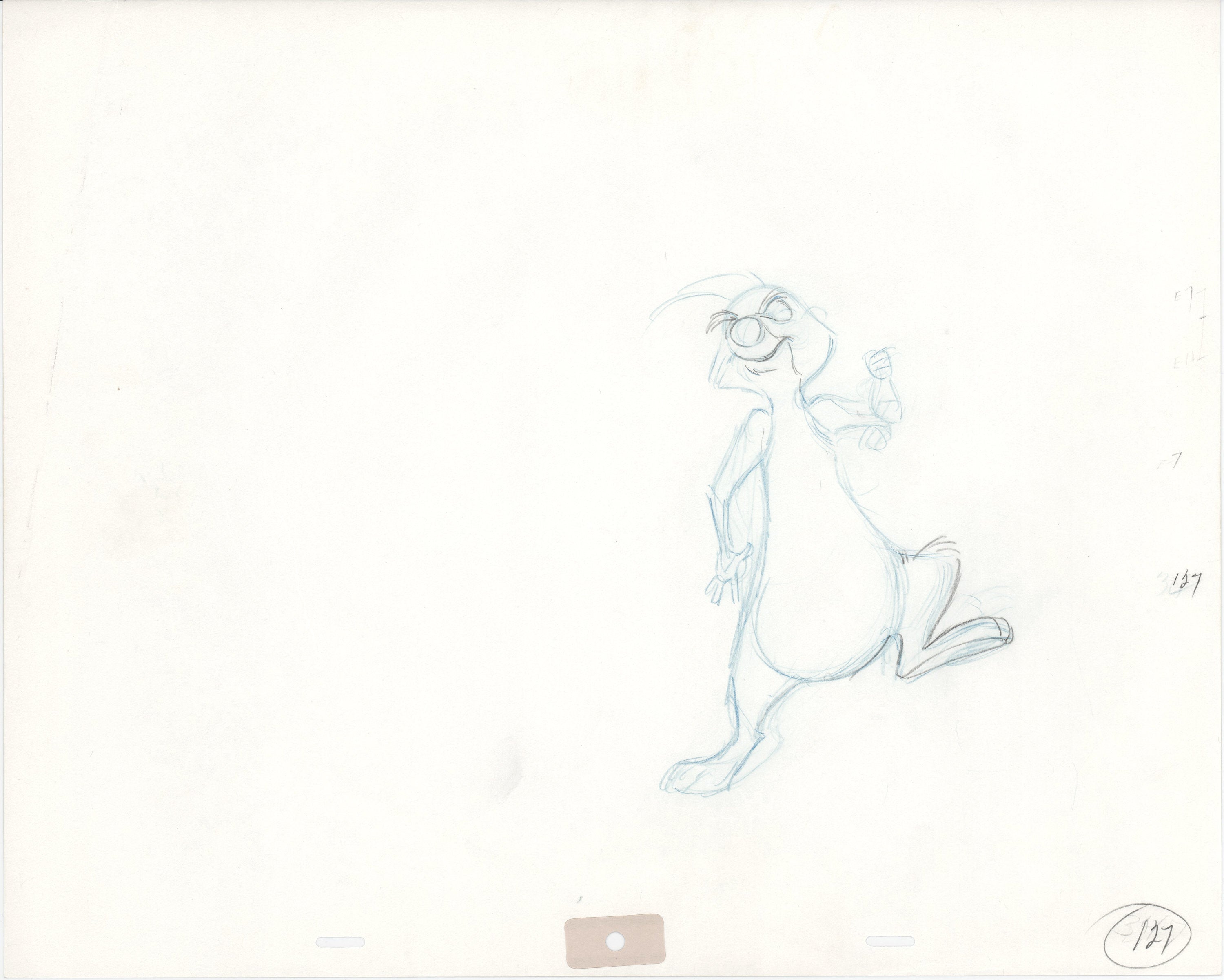 Winnie the Pooh Rabbit Walt Disney Production Animation Cel Drawing b3 ...