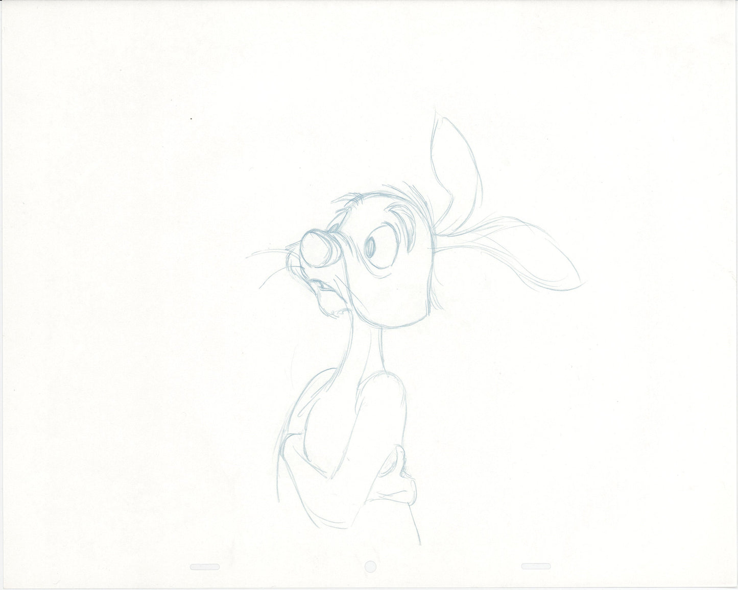 Winnie the Pooh Rabbit Walt Disney Production Animation Cel Drawing b3210