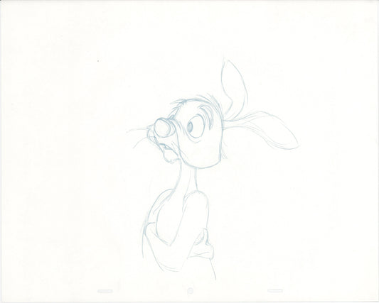 Winnie the Pooh Rabbit Walt Disney Production Animation Cel Drawing b3210