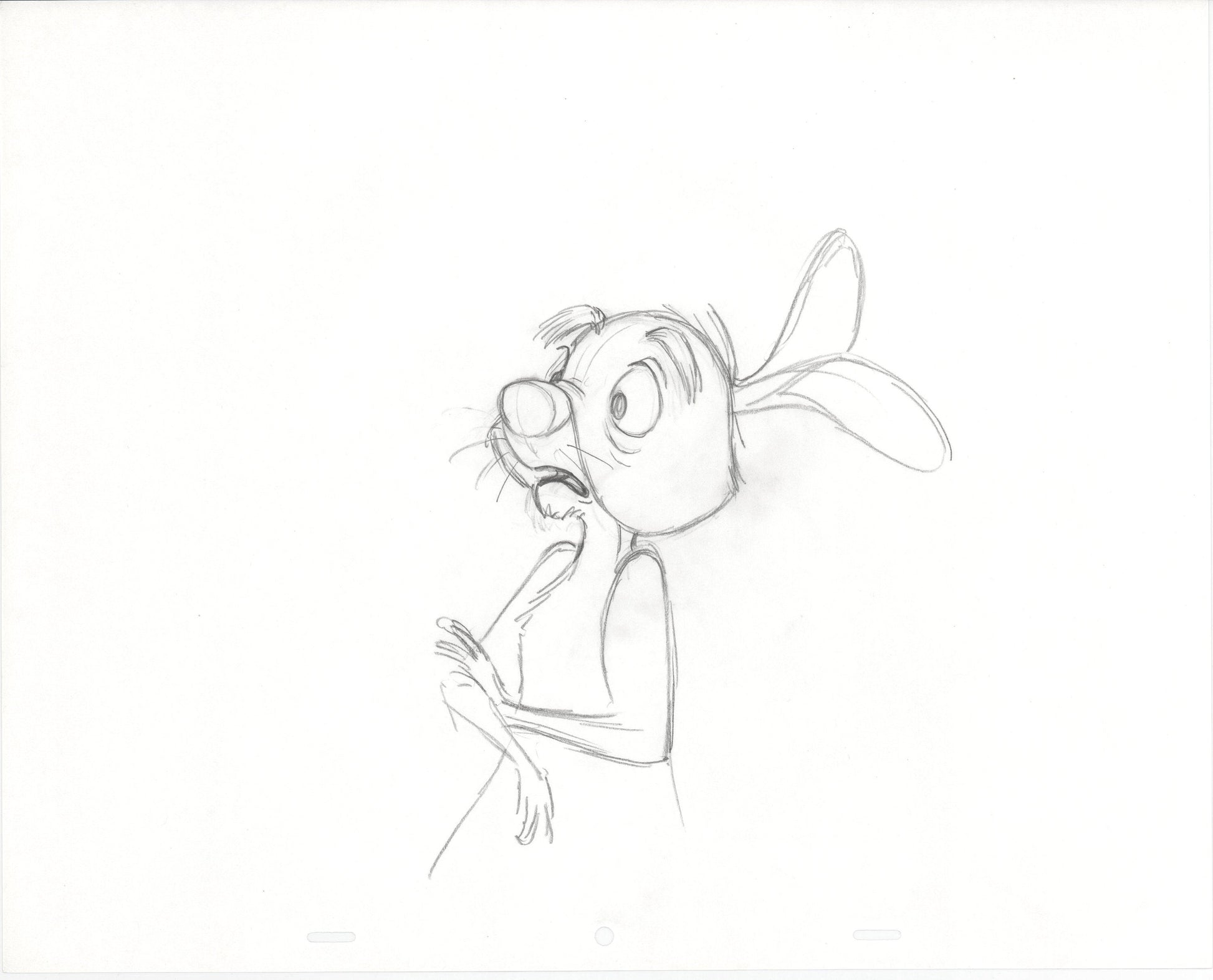 Winnie the Pooh Rabbit Walt Disney Production Animation Cel Drawing b3 ...