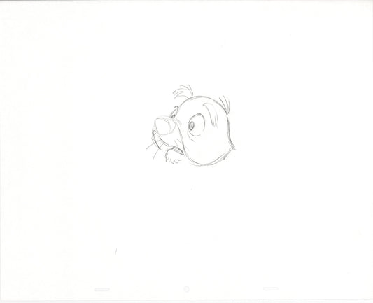 Winnie the Pooh Rabbit Walt Disney Production Animation Cel Drawing b3206