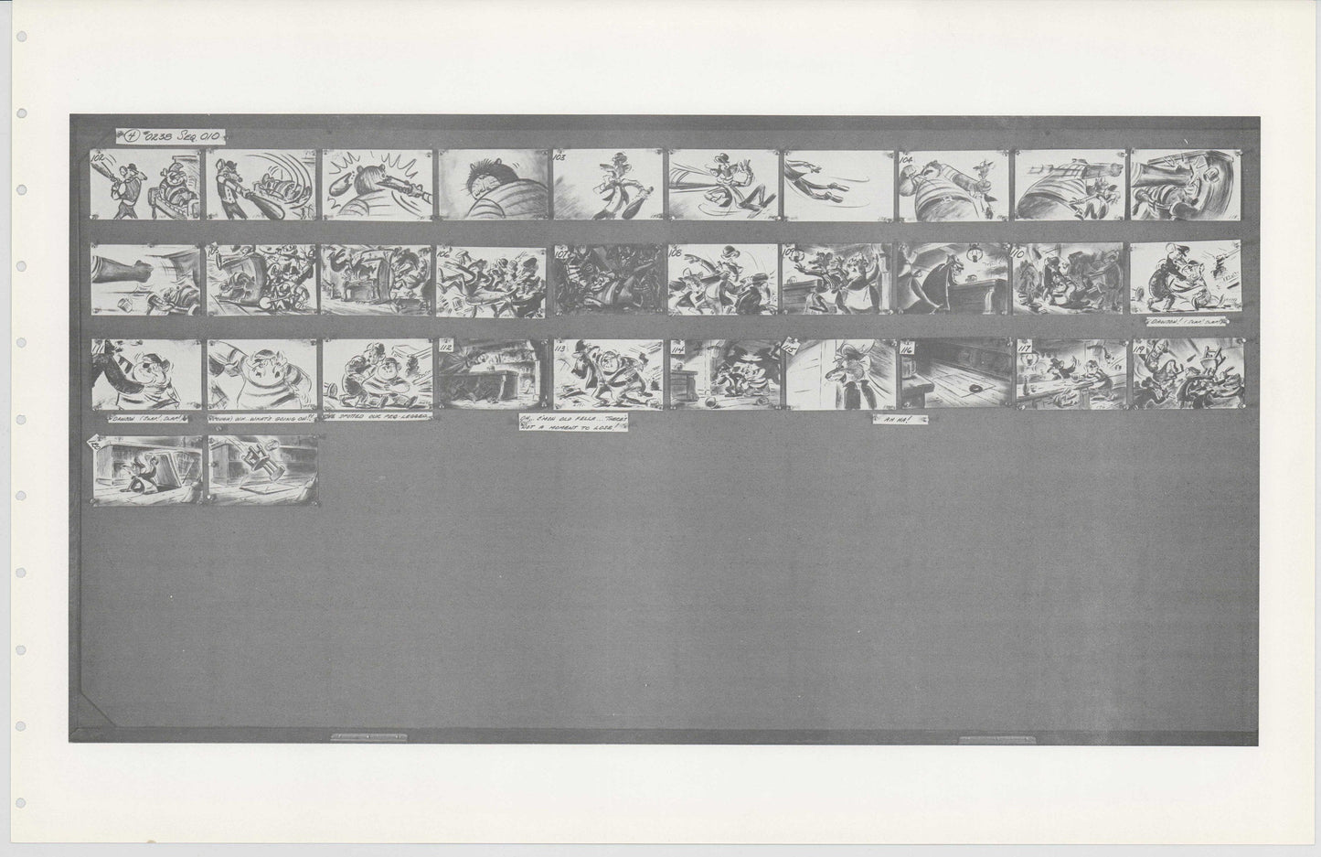 Great Mouse Detective Walt Disney Production Animation Storyboard Sheet 1986 256