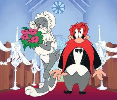 Bugs Bunny Yosemite Sam For Better For Worse Warner Brothers Limited Edition Animation Cel of 100 Wedding