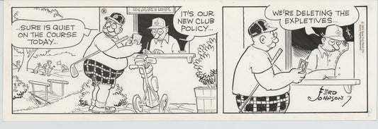Moon Mullins Original Ink Daily Comic Strip Art signed Ferd Johnson 1974 B3008