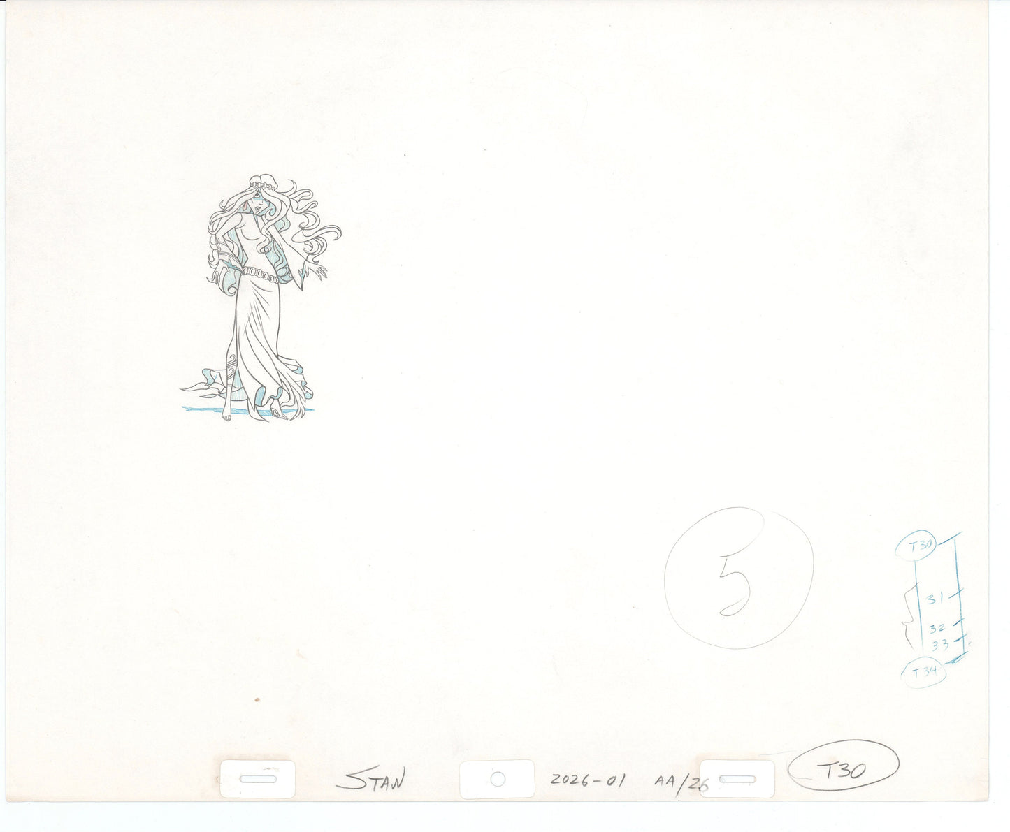 Rock Odyssey Key original production animation cel drawing Hanna-Barbera 1987 B3132