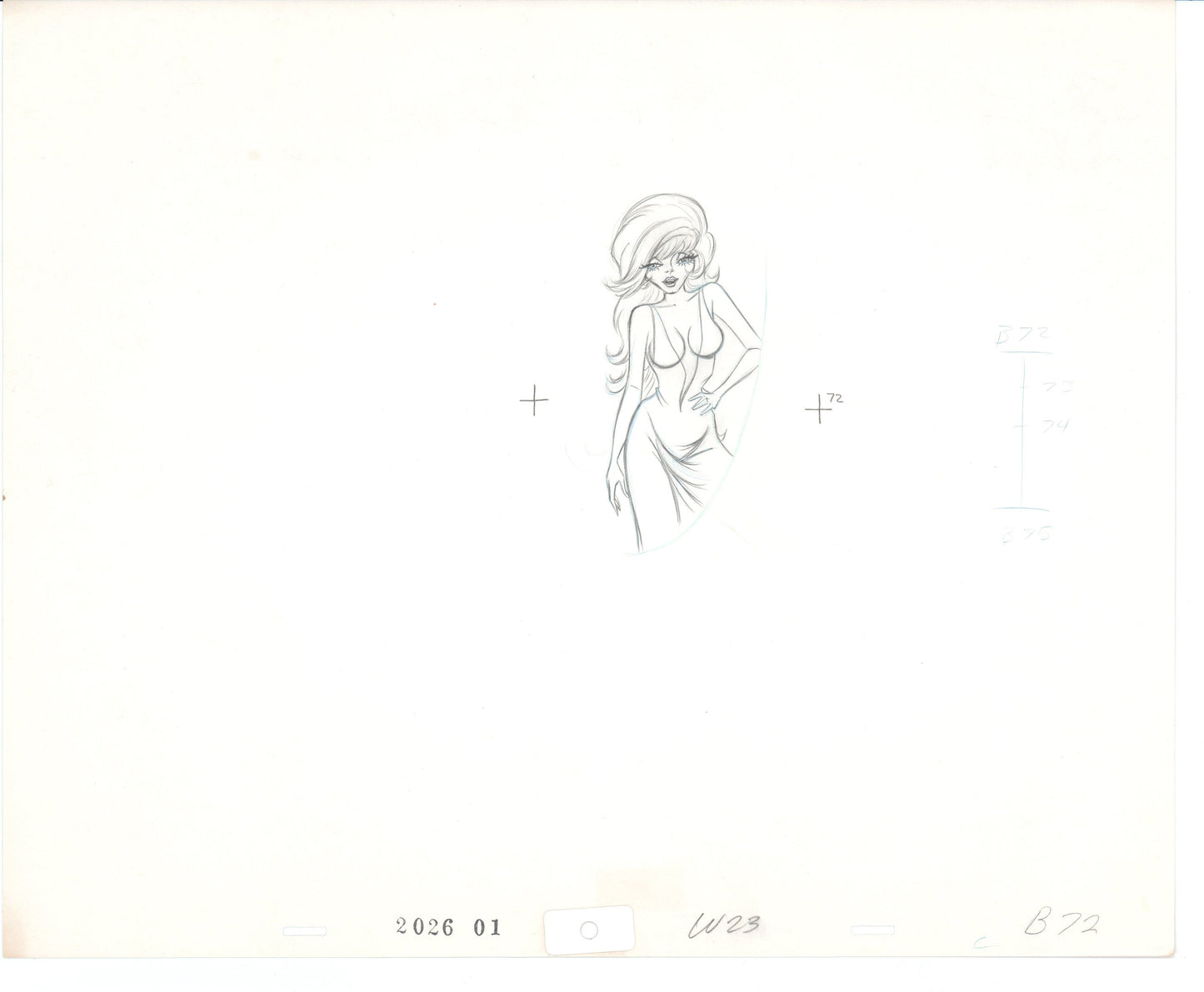 Rock Odyssey Key original production animation cel drawing Hanna-Barbera 1987 B3119