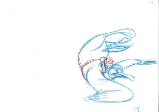 The Rescuers Down Under Wilbur Bianca and Bernard 1990 Walt Disney Rough Production Drawing 39