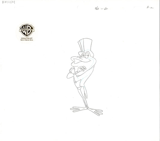 Looney Tunes Production Animation Cel Drawing of Michigan J Frog from the Warner Brothers Vault