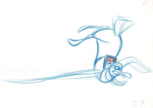 The Rescuers Down Under Wilber Bianca and Bernard 1990 Walt Disney Rough Production Drawing 27