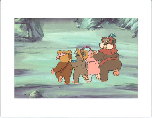 Star Wars: Ewoks Paploo Original Production Animation Cel n Draw Lucasfilm b5301