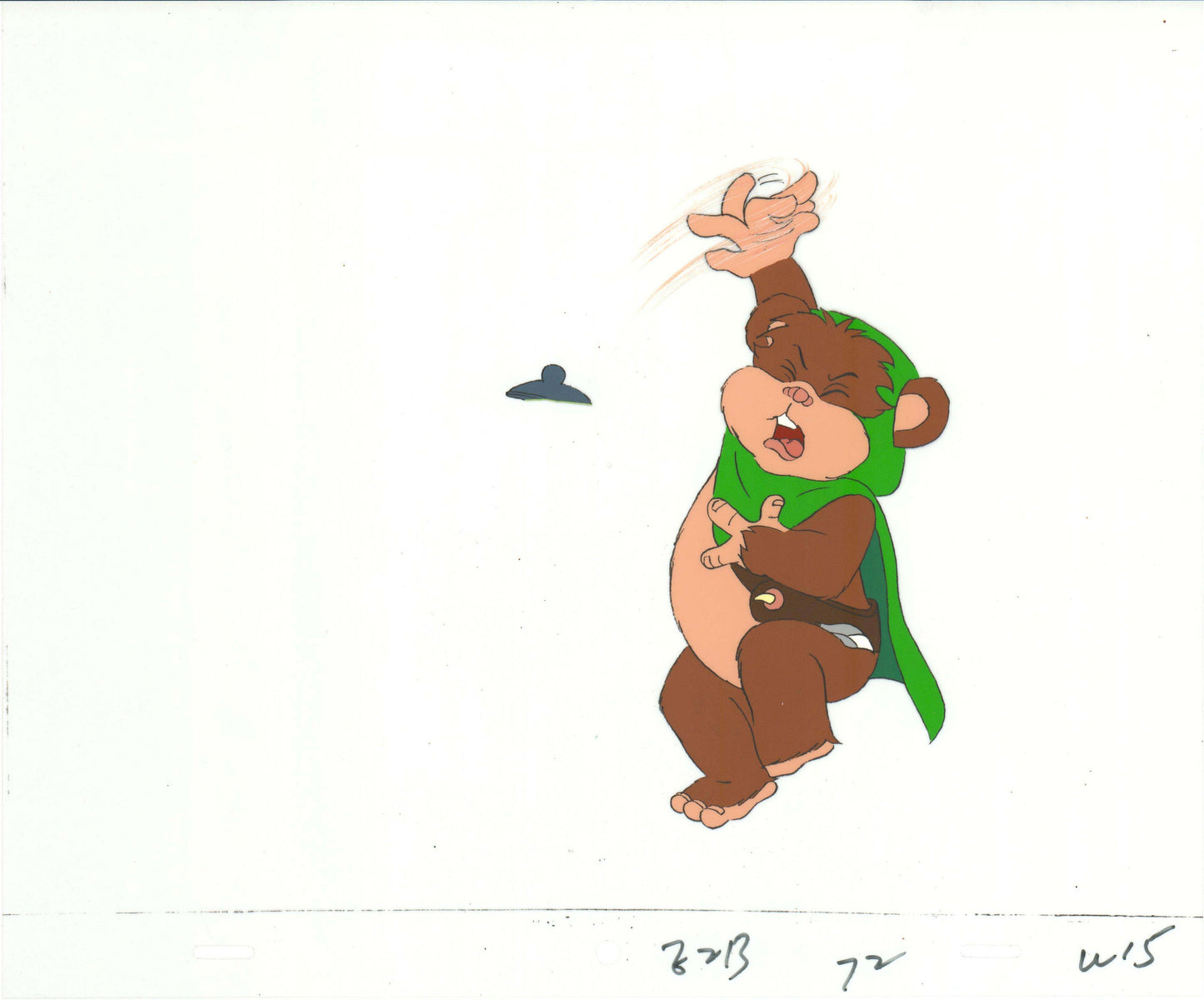 Star Wars: Ewoks Wicket from Season Two Original Production Animation Cel and Drawing from Lucasfilm b5399