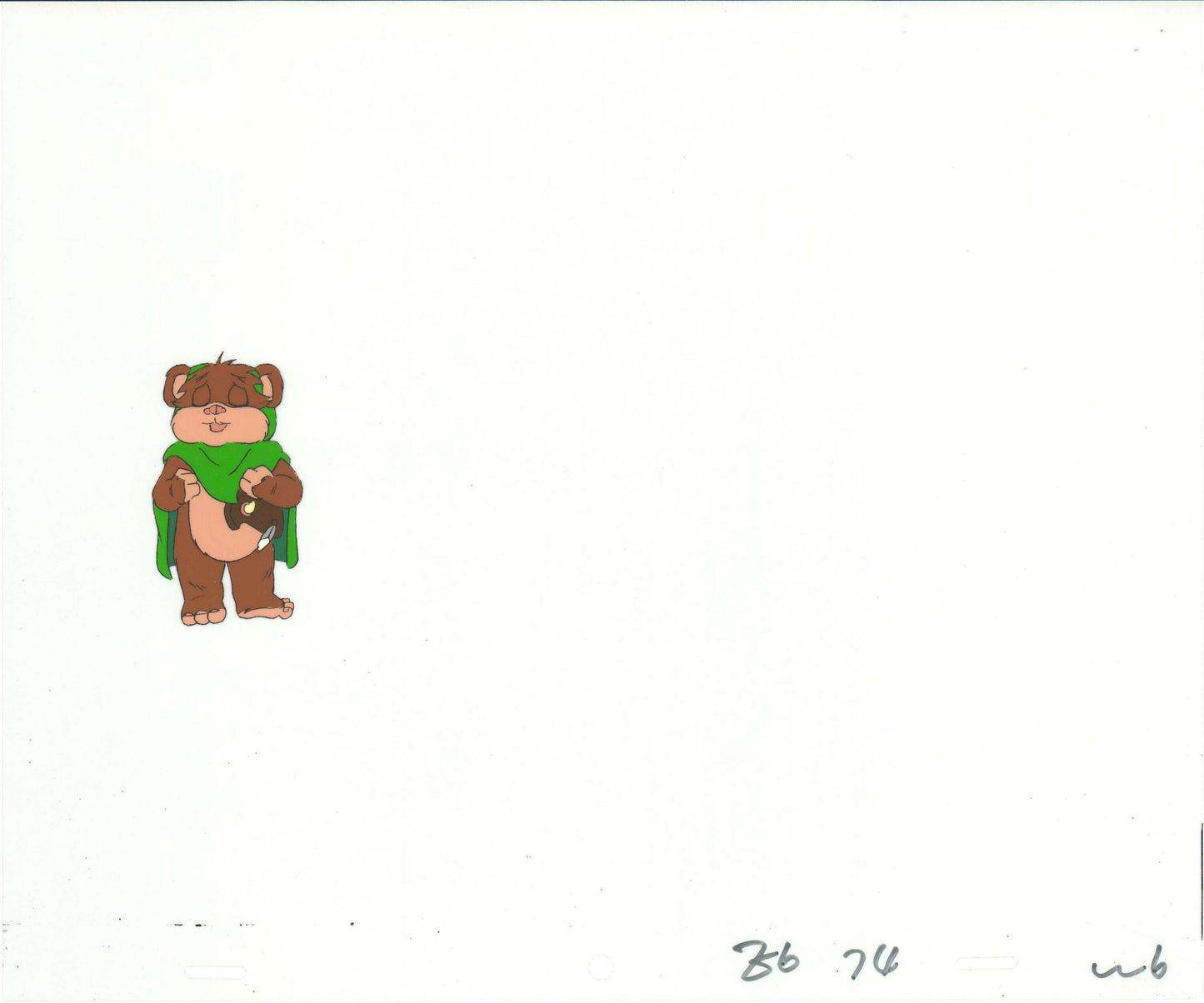 Star Wars: Ewoks Wicket from Season Two Original Production Animation Cel and Drawing from Lucasfilm b5415
