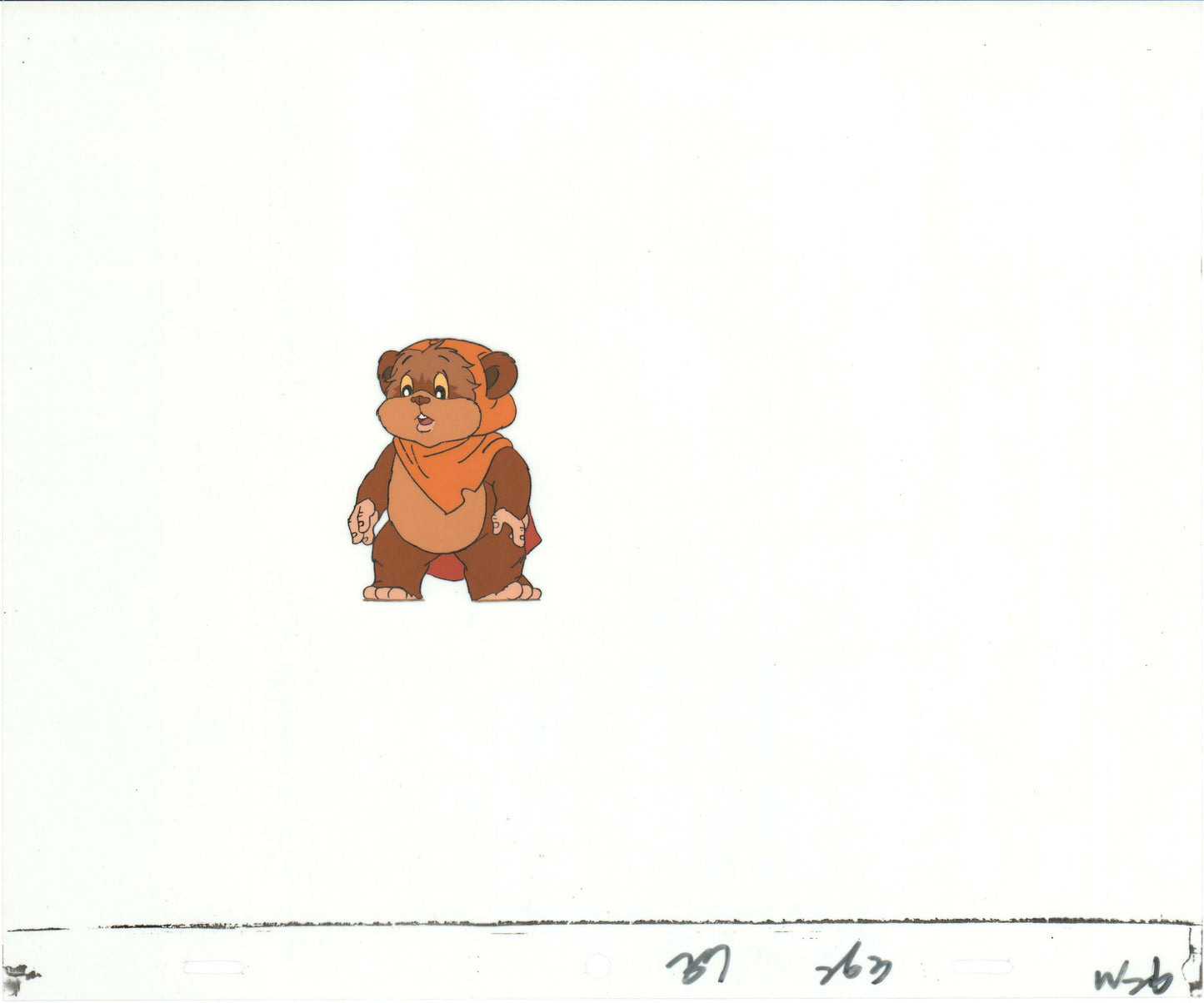 Star Wars: Ewoks Wicket from Season One Original Production Animation Cel and Drawing from Lucasfilm b5412