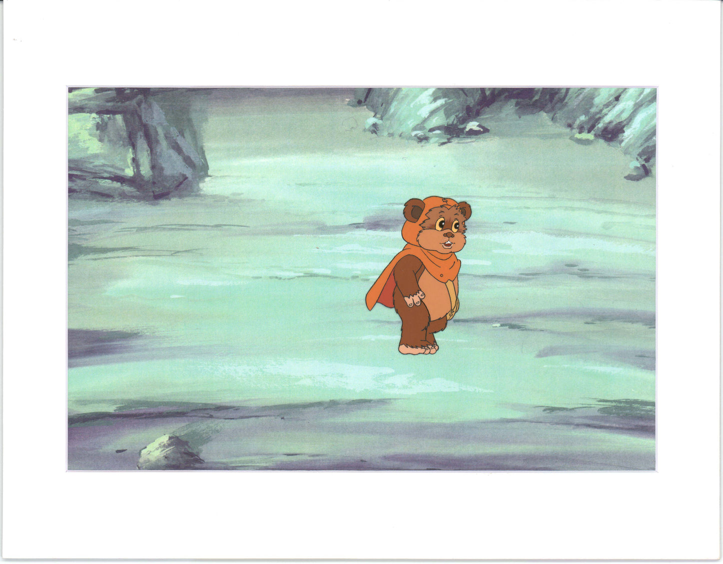 Star Wars: Ewoks Wicket from Season One Original Production Animation Cel and Drawing from Lucasfilm b5413
