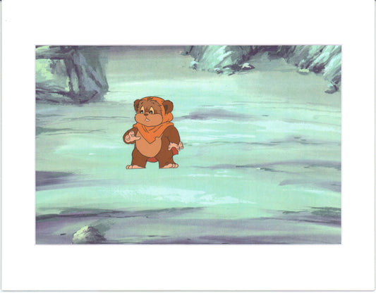 Star Wars: Ewoks Wicket from Season One Original Production Animation Cel from Lucasfilm b5421