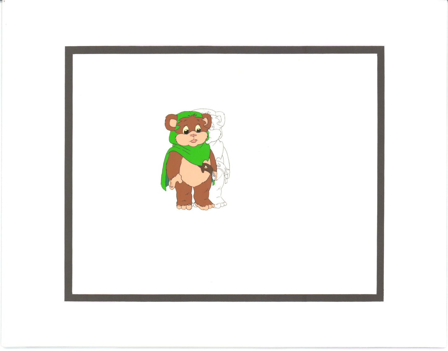 Star Wars: Ewoks Wicket from Season Two Original Production Animation Cel with Stuck Drawing from Lucasfilm b5518
