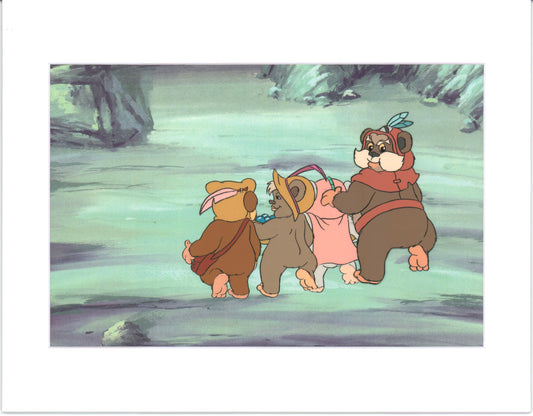 Star Wars: Ewoks Paploo Original Production Animation Cel n Draw Lucasfilm b5302