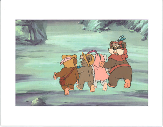 Star Wars: Ewoks Paploo Original Production Animation Cel n Draw Lucasfilm b5304