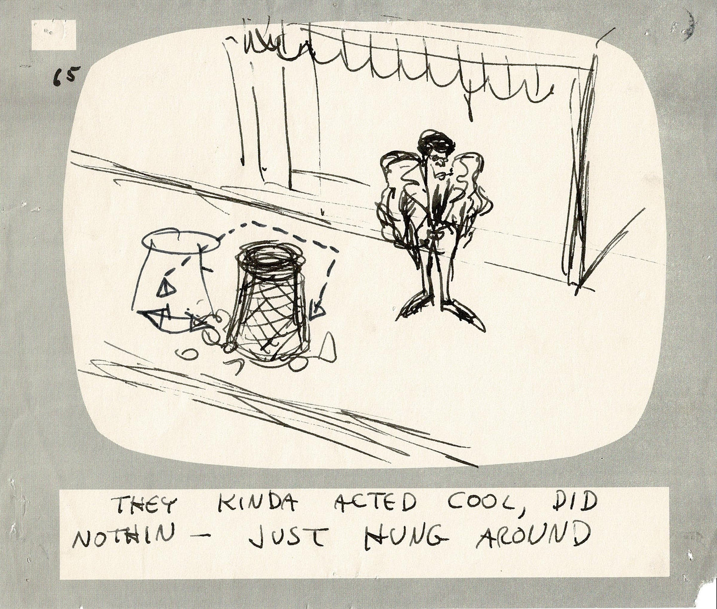 Hey Good Lookin Ralph Bakshi 1973-82 animation Hand-Drawn Production Storyboard 65