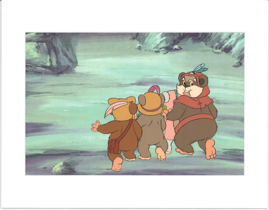 Star Wars: Ewoks Paploo Original Production Animation Cel n Draw Lucasfilm b5314