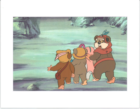 Star Wars: Ewoks Paploo Original Production Animation Cel n Draw Lucasfilm b5316