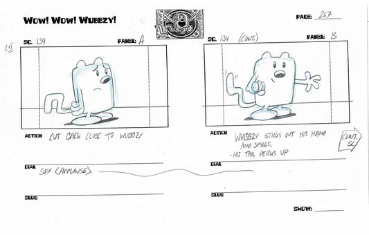 Wow! Wow! Wubbzy! Walden Original Production storyboard NICKELODEON 2006-2010 p267