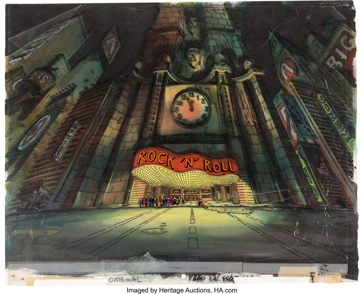 Hey Good Look In Ralph Hey Good Lookin Ralph Bakshi HUGE 1973-82 Hand-painted Production BACK ...