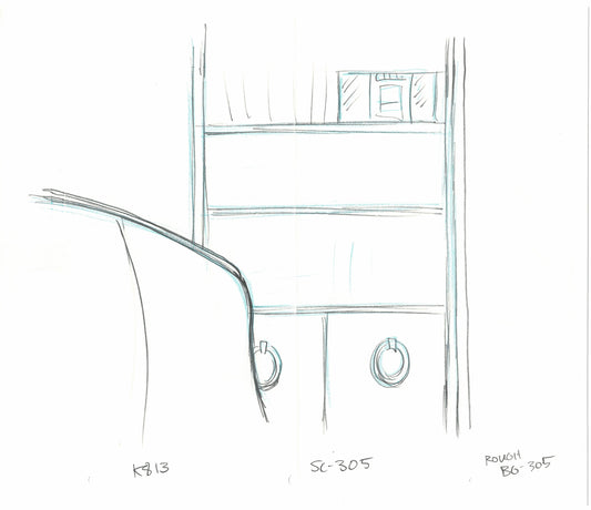 King of the Hill Original Animation Production Background Drawing from Fox 324
