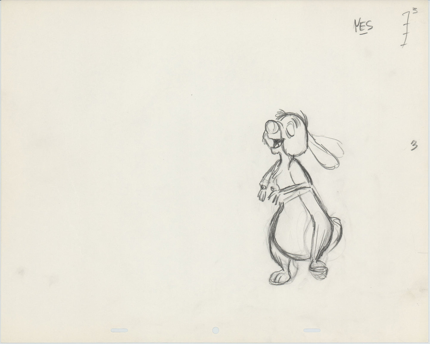 Winnie the Pooh Rabbit Walt Disney Key Production Animation Cel Drawing With Dialogue b3239