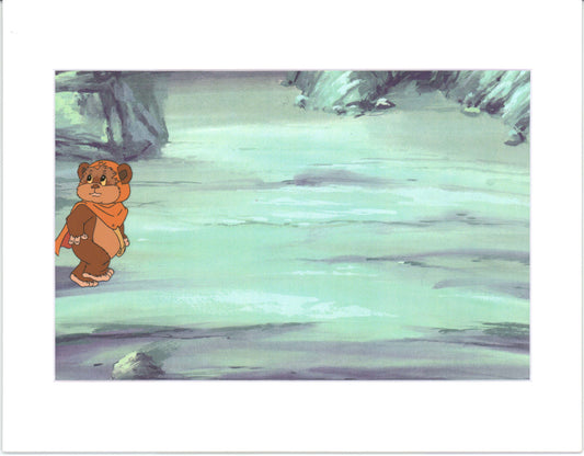 Star Wars: Ewoks Wicket from Season One Original Production Animation Cel from Lucasfilm b5414