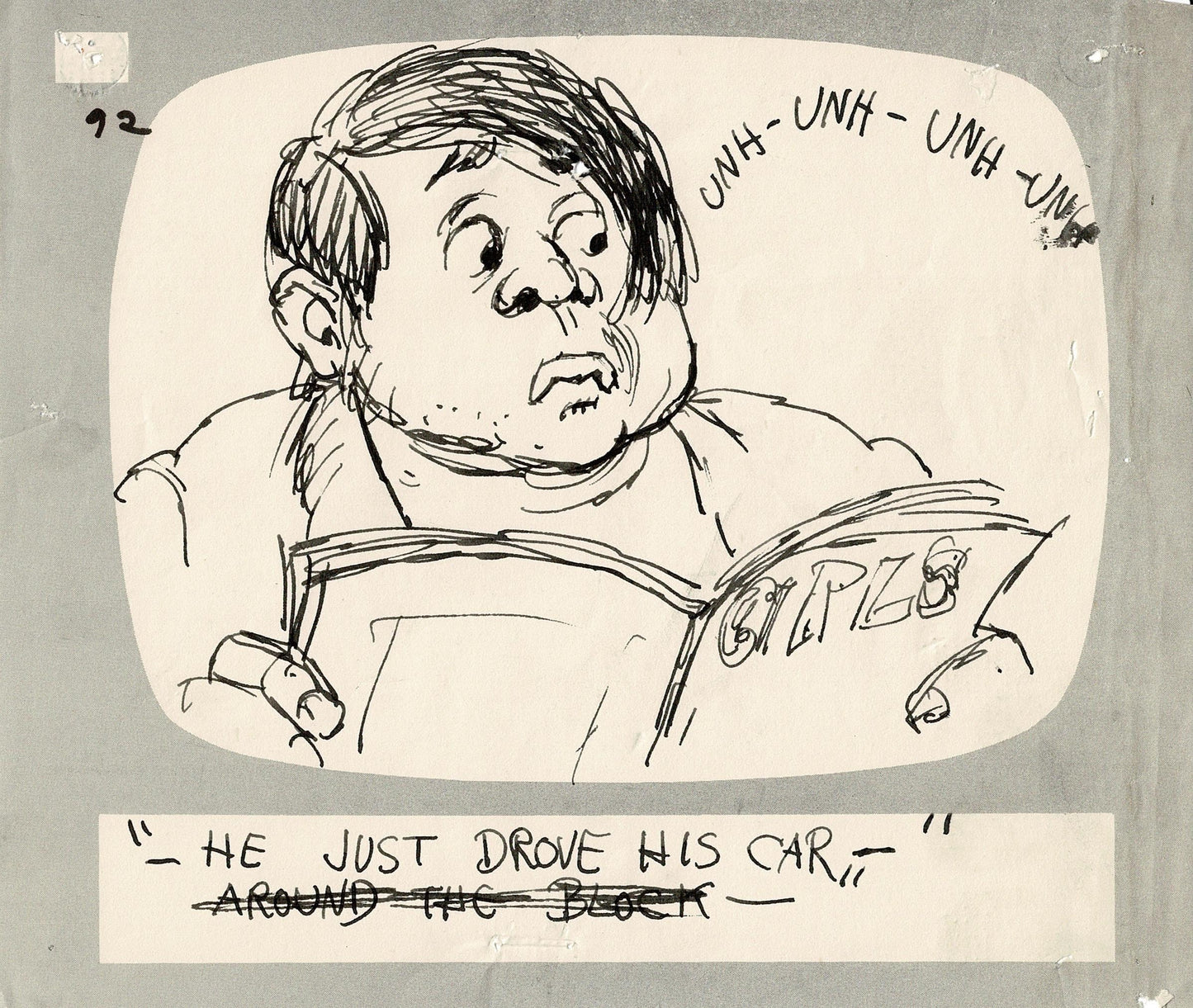 Hey Good Lookin Ralph Bakshi 1973-82 animation Hand-Drawn Production Storyboard 92