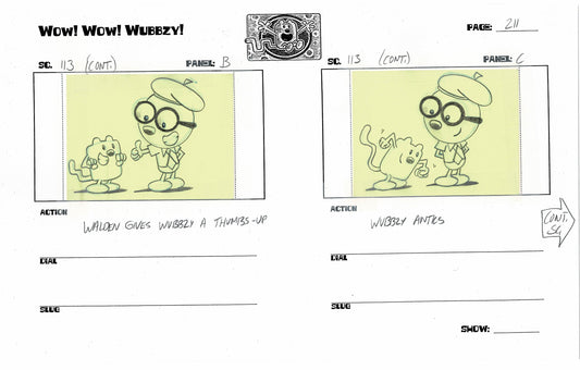 Wow! Wow! Wubbzy! Walden Original Production storyboard NICKELODEON 2006-2010 p211