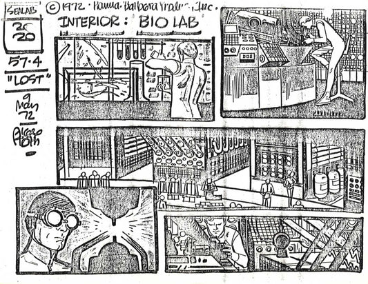 Alex Toth Sealab 2020 1972 Model Sheet Copy from Hanna Barbera Bio Lab 24