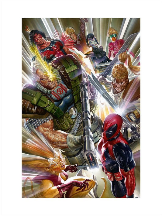 Alex Ross SIGNED Marvels 4 X-Force NYCC 2021 Exclusive Fine Art Print on Paper Artist Proof Version Limited Edition of 25