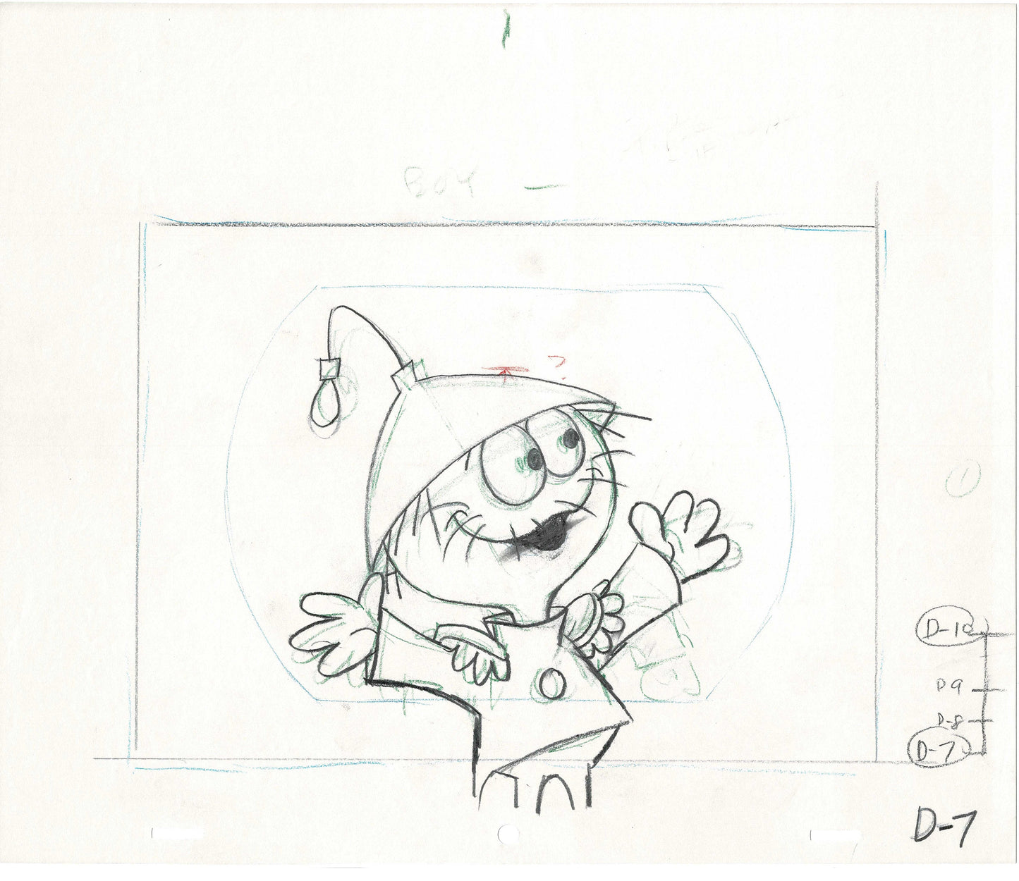 Quisp and Quake Quunchy Jay Ward Animation Cel Drawing Rocky Bullwinkle studio 002
