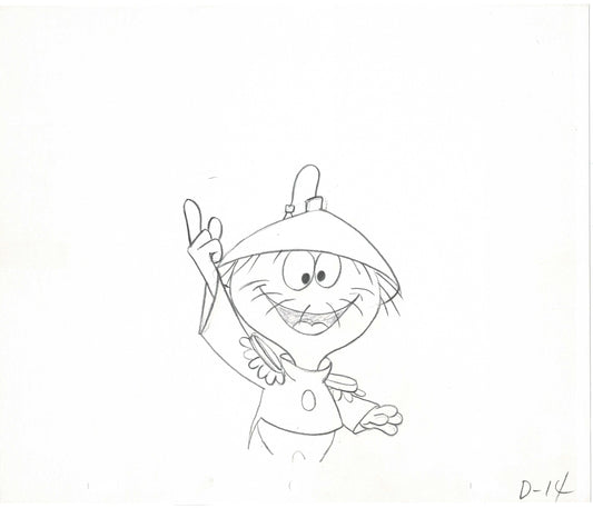 Quisp and Quake Quunchy Jay Ward Animation Cel Drawing Rocky Bullwinkle studio 004
