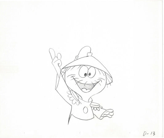 Quisp and Quake Quunchy Jay Ward Animation Cel Drawing Rocky Bullwinkle studio 006