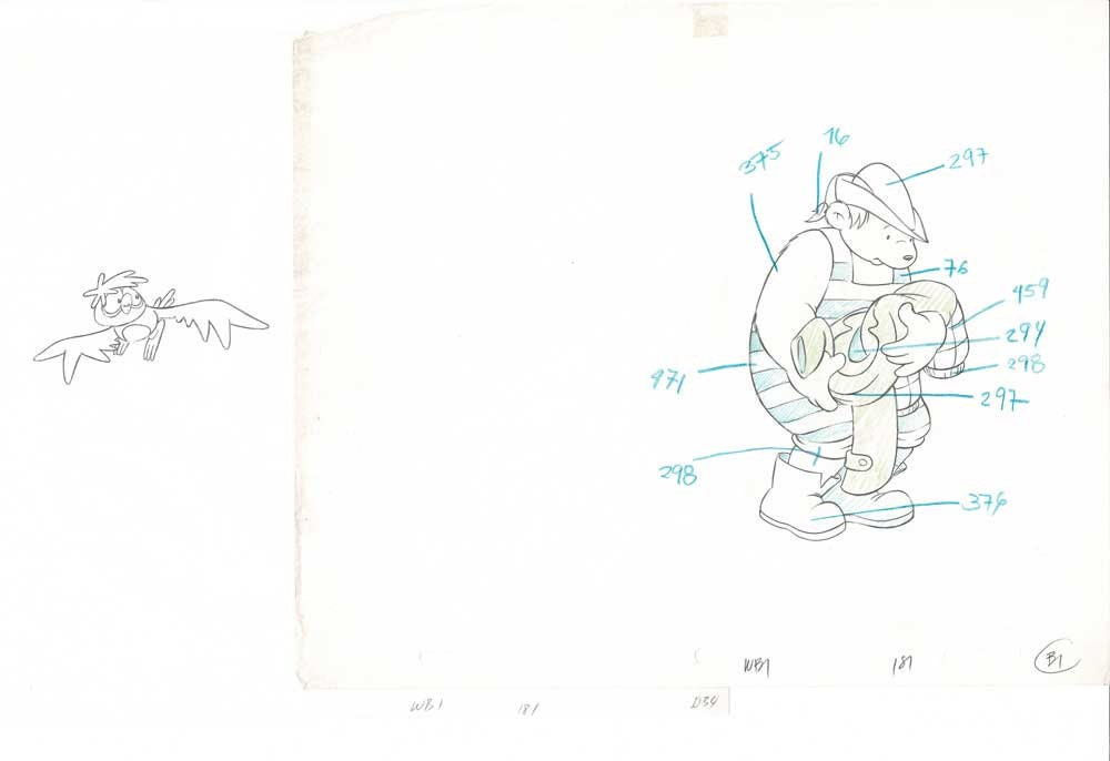 Brown Bear's Wedding production animation Cel and Drawing 1991 Martine Beck 54