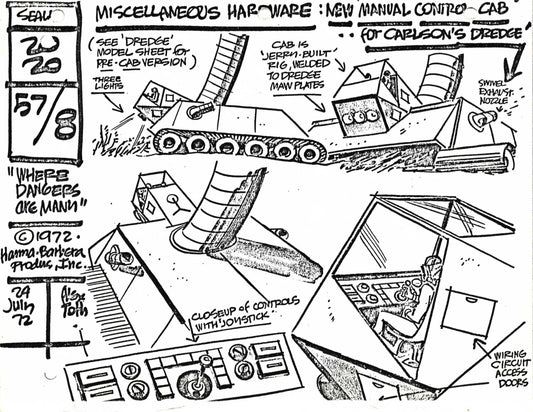 Alex Toth Sealab 2020 1972 Model Sheet Copy from Hanna Barbera Cab 22